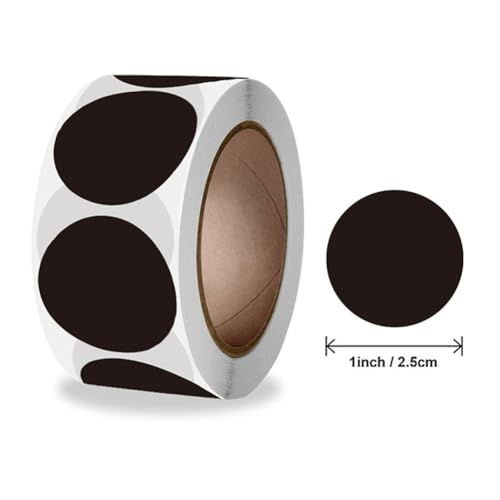 Gewürzgläser-Etiketten, blanko, 500 Stück, für Küche, Organisation, DIY-Paket, 2,5 cm, runde Kreidetafel-Etiketten für Gewürzbehälter, Speisekammerregale, Aufbewahrungsbehälter (weiß) von Filteilect