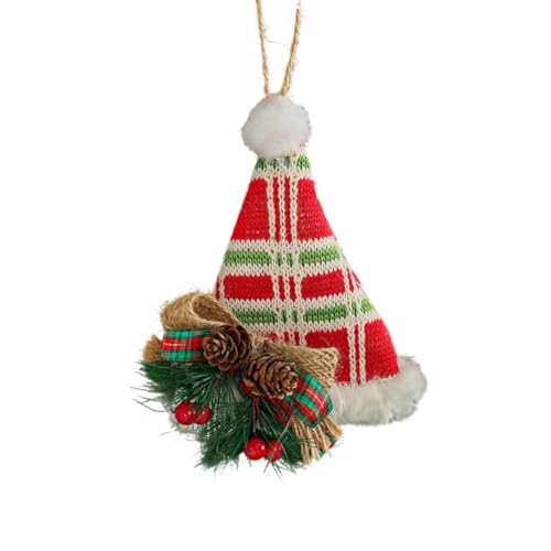 Weihnachtsdeko Set aus Plüschstoff mit 3 Stück für Baumschmuck und festliche Wohnkultur in Rot Weiß Grün von Filteilect