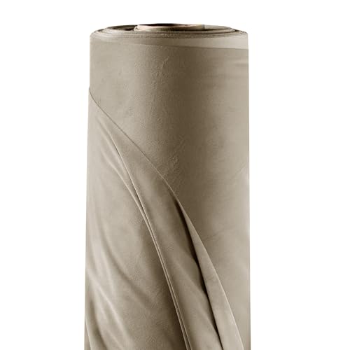 Filumi Stoff Meterware 1m, Breite 3m, Beige, Samtstoff, Stoffe zum Nähen, Vorhangstoff, Polsterstoff, Möbelstoff, Stoff für Kissenbezüge, stoffhose Velto von Filumi