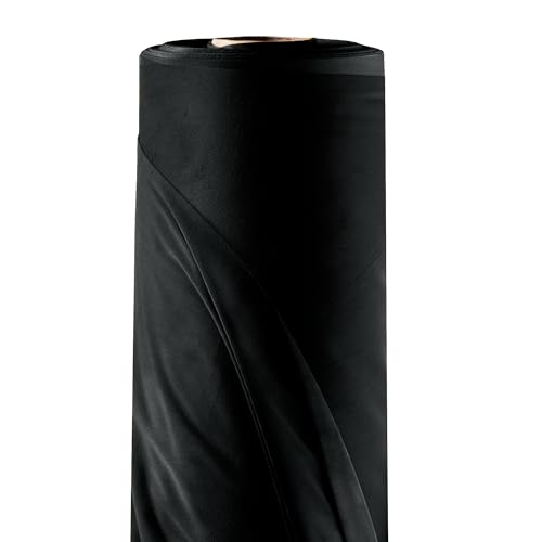 Filumi Stoff Meterware 1m, Breite 3m, Schwarz, Samtstoff, Stoffe zum Nähen, Vorhangstoff, Polsterstoff, Möbelstoff, Stoff für Kissenbezüge, stoffhose Velto von Filumi