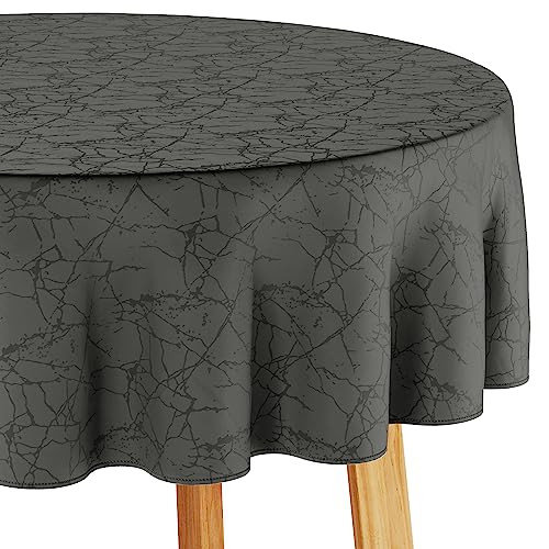 Filumi Tischdecke 100x100 cm rund Grau Abwaschbar Für Indoor Outdoor Marmormuster Manil Filumi Tischdecke 100x100 cm rund Grau Abwaschbar Für Indoor Outdoor Marmormuster Manil von Filumi