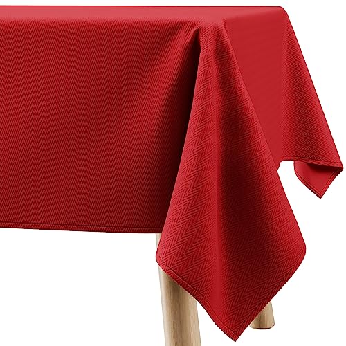 Filumi Tischdecke 120x120 cm Rot Abwaschbar Für Indoor Outdoor geometrisches Zickzackmuster Verte Filumi Tischdecke 120x120 cm Rot Abwaschbar Für Indoor Outdoor geometrisches Zickzackmuster Verte von Filumi