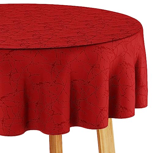 Filumi Tischdecke 120x120 cm rund Rot Abwaschbar Für Indoor Outdoor Marmormuster Manil Filumi Tischdecke 120x120 cm rund Rot Abwaschbar Für Indoor Outdoor Marmormuster Manil von Filumi