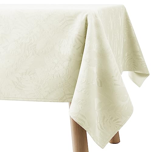 Filumi Tischdecke 120x220 cm Creme Abwaschbar Für Indoor Outdoor Monsteramuster Eris von Filumi