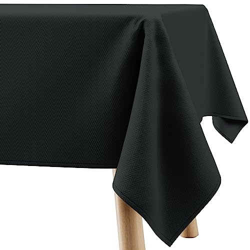 Filumi Tischdecke 130x180 cm Schwarz Abwaschbar Für Indoor Outdoor geometrisches Zickzackmuster Verte Filumi Tischdecke 130x180 cm Schwarz Abwaschbar Für Indoor Outdoor geometrisches Zickzackmuster Verte von Filumi