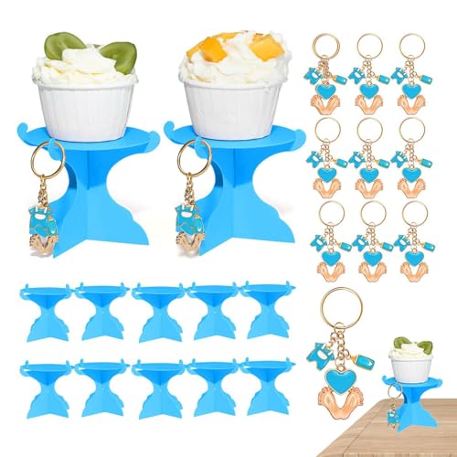 Filvczt Cupcake-Ständer Set, Cupcake-Ständer Fuß-Schlüsselanhänger, Cupcake-Display-Ständer Schlüsselanhänger, Babyparty-Gefälligkeiten, Babyparty-Partybevorzugungen, einfach zu bedienen, dekorativ, Filvczt Cupcake-Ständer Set, Cupcake-Ständer Fuß-Schlüsselanhänger, Cupcake-Display-Ständer Schlüsselanhänger, Babyparty-Gefälligkeiten, Babyparty-Partybevorzugungen, einfach zu bedienen, dekorativ, von Filvczt