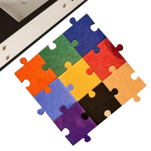 Filvczt Puzzle-Bodenmatte | 12-teilige Verbindbare 3D Regenbogenfarben Puzzle Filzmatte - Kreative Wanddekoration Für Schlafzimmer Kinderzimmer Spielplatz Wohnzimmer Filvczt Puzzle-Bodenmatte | 12-teilige Verbindbare 3D Regenbogenfarben Puzzle Filzmatte - Kreative Wanddekoration Für Schlafzimmer Kinderzimmer Spielplatz Wohnzimmer von Filvczt