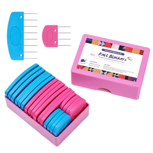 Häkeln Blockierende Pins -Kits, Strickblocker -Stifte, Strickblockierkämme Mit Sicherem Und Präzisen, Ergonomisch Und Rostbeständig, 7,2 X 4,5 Cm, Für Mutter, Großmutter, Nähte, Hobbyisten, Handwerker von Filvczt