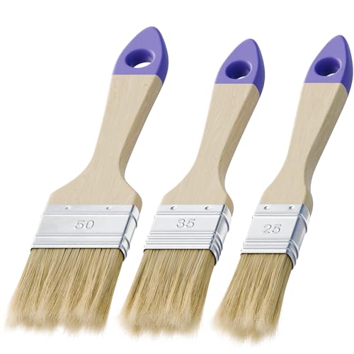 Filzada® 3X Einwegpinsel Set - hochwertige Maler Einwegpinsel in verschiedenen Größen - Flachpinsel für Wandfarbe - Lackpinsel für gleichmäßigen Farbauftrag - Paint Brush - Pinsel Set - Lackierpinsel von Filzada