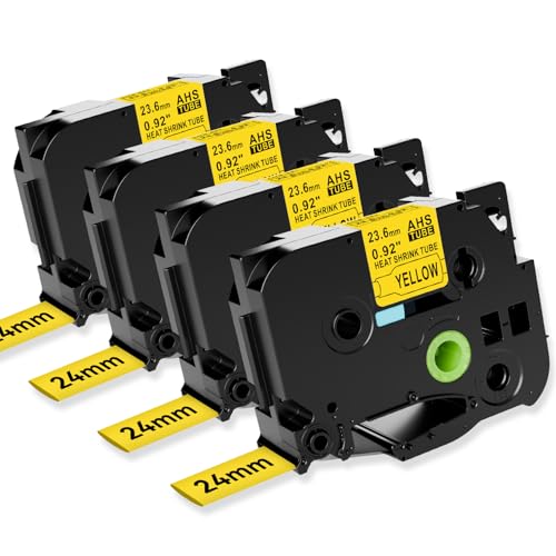 Fimax 4x HSe-651 HSe651 HS-651 23.6mm Kompatible mit brother Schrumpfschlauch-Etikettenband Schwarz auf Gelb Schriftband für brother p touch D600 P700 P710BT P750W 2430 E550W Fimax 4x HSe-651 HSe651 HS-651 23.6mm Kompatible mit brother Schrumpfschlauch-Etikettenband Schwarz auf Gelb Schriftband für brother p touch D600 P700 P710BT P750W 2430 E550W von Fimax Tech