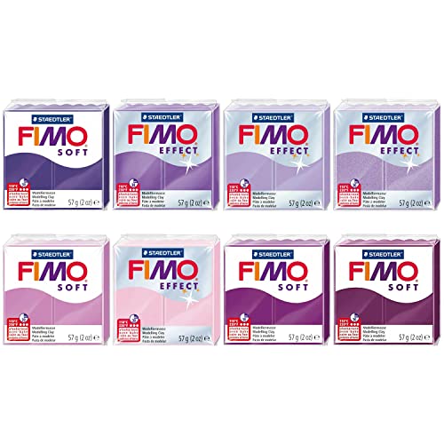 Fimo Soft & Effect Polymer-Ofenmodelliermasse, 57 g, 8er-Set, Lilatöne Fimo Soft & Effect Polymer-Ofenmodelliermasse, 57 g, 8er-Set, Lilatöne von Fimo