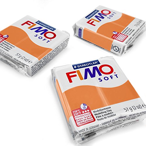FIMO Weiche Polymer-Ofen-Modelliermasse – die beliebtesten Farben – 57 g – 3er-Set – Cognac FIMO Weiche Polymer-Ofen-Modelliermasse – die beliebtesten Farben – 57 g – 3er-Set – Cognac von Fimo