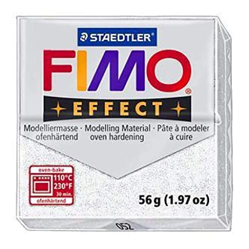 Staedtler© Modelliermasse FIMO© soft - 57 g, weiss glitter von Fimo
