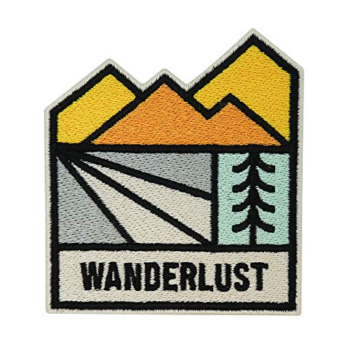 Adventure Collection: Wanderlust Bäume und Berge Patch zum Aufbügeln | Wandern Outdoor Patches, Bügelflicken, Flicken, Aufnäher auch geeignet für Rucksäcke Finally Home von Finally Home