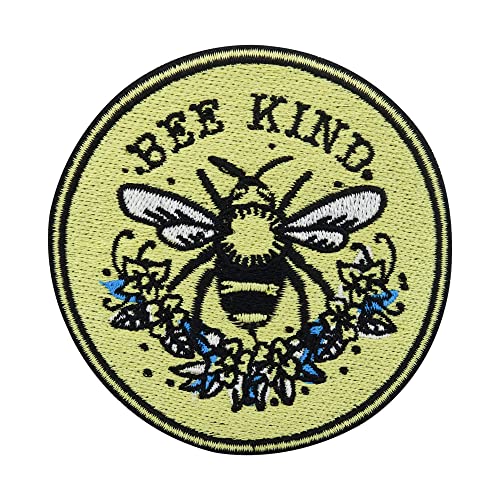 Bee Kind Biene Patch zum Aufbügeln | Patches zum Aufnähen, Bügelbild, Bügelpatch, Aufbügler, Aufnäher Finally Home von Finally Home