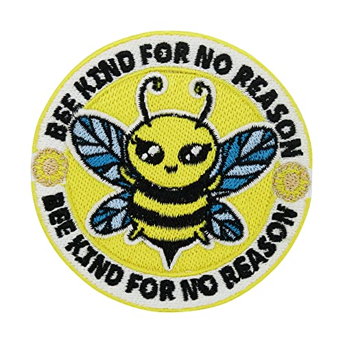 Bee Kind for no Reason Patch zum Aufbügeln | Kinder Patches zum Aufnähen, Bügelbild, Aufbügler, Biene Aufnäher, Tier Bügelpatch Finally Home von Finally Home