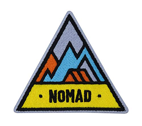 Finally Home Adventure Collection: Nomad Zelten in den Bergen Patch zum Aufbügeln | Wandern Outdoor Patches, Baum Bügelflicken, Wanderer Flicken, Aufnäher auch für Rucksäcke geeignet von Finally Home