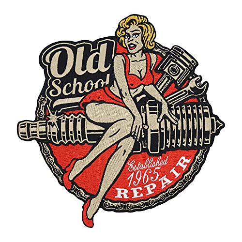 Finally Home Großer Old School Repair Biker Rückenpatch zum Aufbügeln für Lederkutten | Motorrad Kutten Patches, Frauen Rückenaufnäher, Schrauben Motorcycle Flicken, Aufnäher für Männer Finally Home Großer Old School Repair Biker Rückenpatch zum Aufbügeln für Lederkutten | Motorrad Kutten Patches, Frauen Rückenaufnäher, Schrauben Motorcycle Flicken, Aufnäher für Männer von Finally Home