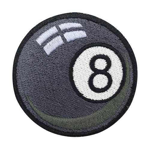 Finally Home Klett Patch - Schwarze 8 Billiard Kugel | Outdoor Klett Patches, Retro Aufnäher, Kleine Klettpatches, Vintage Badge, Klettpatch Rund 6cm Finally Home Klett Patch - Schwarze 8 Billiard Kugel | Outdoor Klett Patches, Retro Aufnäher, Kleine Klettpatches, Vintage Badge, Klettpatch Rund 6cm von Finally Home
