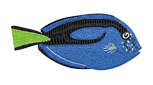 Finally Home Patch zum Aufbügeln - Blauer Korallen Fisch | Meer Patches, Fische Bügelbild, Aufbügler, Aufnäher von Finally Home