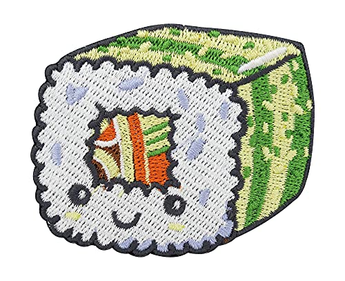 Finally Home Patch zum Aufbügeln - Grüner Kawaii Sushi | Asiatisches Essen Patches, Fisch Bügelflicken, Food Flicken, Aufnäher Finally Home Patch zum Aufbügeln - Grüner Kawaii Sushi | Asiatisches Essen Patches, Fisch Bügelflicken, Food Flicken, Aufnäher von Finally Home
