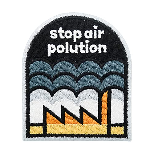 Finally Home Patch zum Aufbügeln - Stop Air Polution | Klimawandel Patches, Klima Bügelbild Welt Erde Planet Aufbügler Natur Aufnäher Finally Home Patch zum Aufbügeln - Stop Air Polution | Klimawandel Patches, Klima Bügelbild Welt Erde Planet Aufbügler Natur Aufnäher von Finally Home