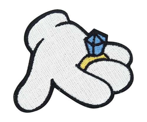Finally Home Patch zum Aufbügeln Weiße Cartoon Hand mit Ring | Comic Patches, Manga Bügelbild, Retro Kinder Aufbügler, Diamant Aufnäher Finally Home Patch zum Aufbügeln Weiße Cartoon Hand mit Ring | Comic Patches, Manga Bügelbild, Retro Kinder Aufbügler, Diamant Aufnäher von Finally Home