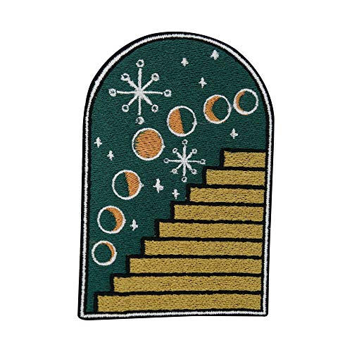 Finally Home Soul of The Moon Collection: Astrologie Treppe Patch zum Aufbügeln | Mond, Sonne Patches, Sterne Bügelflicken, Sun Flicken, Vintage Aufnäher für Erwachsene Finally Home Soul of The Moon Collection: Astrologie Treppe Patch zum Aufbügeln | Mond, Sonne Patches, Sterne Bügelflicken, Sun Flicken, Vintage Aufnäher für Erwachsene von Finally Home