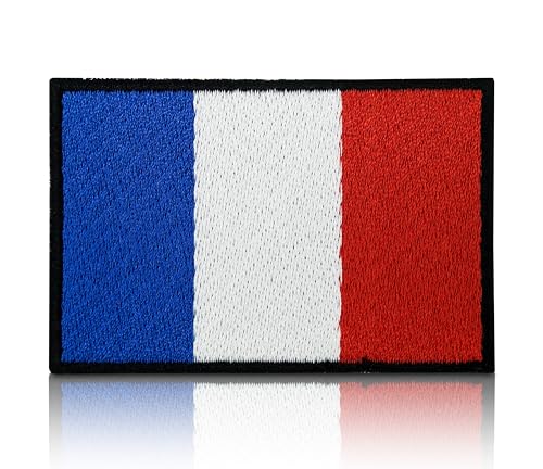 Frankreich Flagge Patch mit Klett Rückseite | Französische Fahne Velcro Airsoft Patches France Flag Klettpatch Finally Home von Finally Home