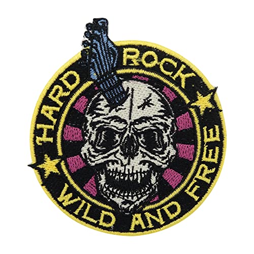 Hard Rock Wild and Free Totenkopf Patch zum Aufbügeln | Rocker Patches, Gitarre Aufbügler Bügelbild, Aufnäher zum Aufnähen Finally Home Hard Rock Wild and Free Totenkopf Patch zum Aufbügeln | Rocker Patches, Gitarre Aufbügler Bügelbild, Aufnäher zum Aufnähen Finally Home von Finally Home
