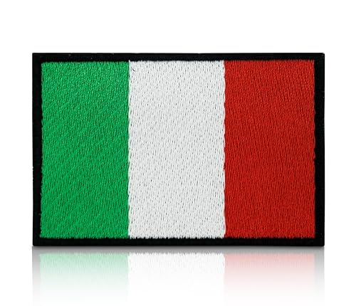 Finally Home Italien Flagge Patch mit Klett Rückseite | Italian Flag Patches Militär Klettpatches Italienischer Klettpatch von Finally Home
