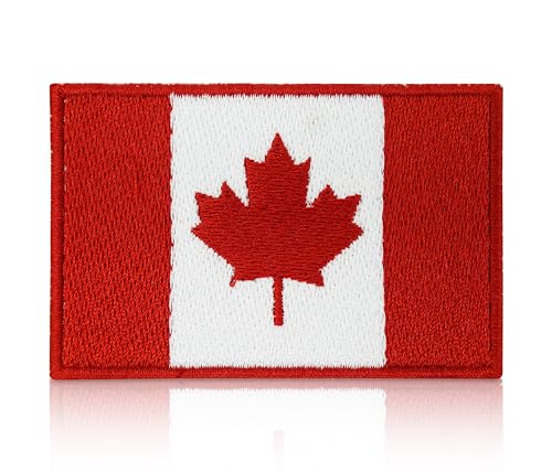 Finally Home Kanada Patch mit Klett Rückseite | Canada Flag Patches, Kanadische Fahne Klettpatch, Outdoor Klettpatches von Finally Home