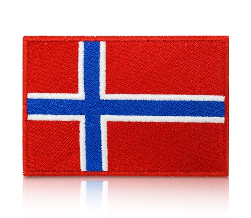 Norwegen Flagge Patch mit Klett Rückseite | Norway Flag Klettpatches, Norwegische Fahne Patches, Klettpatch Finally Home von Finally Home