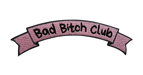Finally Home Patch zum Aufbügeln - Bad Bitch Club | Bad Girl Patches, Girl Power Bügelbild, Spruch Aufbügler, Rosa Frauen Aufnäher von Finally Home