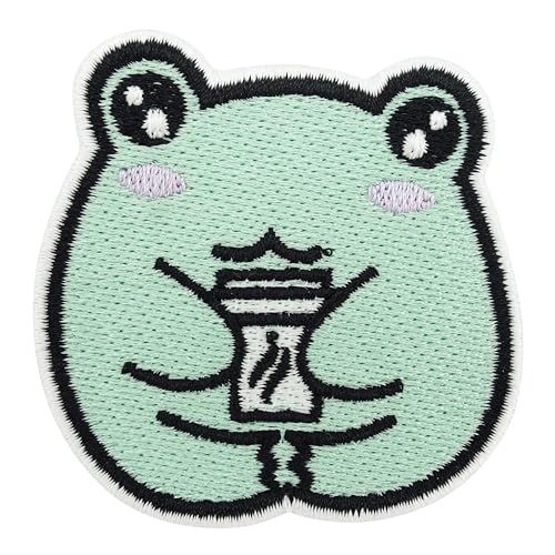 Finally Home Patch zum Aufbügeln - Kaffeepausen Frosch | Kaffee Aufnäher Patch, Süße Tier Aufbügelbilder, Patches zum Aufnähen, Cute Bügel Patches, Bügelbild Klein, Frog Flicken Finally Home Patch zum Aufbügeln - Kaffeepausen Frosch | Kaffee Aufnäher Patch, Süße Tier Aufbügelbilder, Patches zum Aufnähen, Cute Bügel Patches, Bügelbild Klein, Frog Flicken von Finally Home