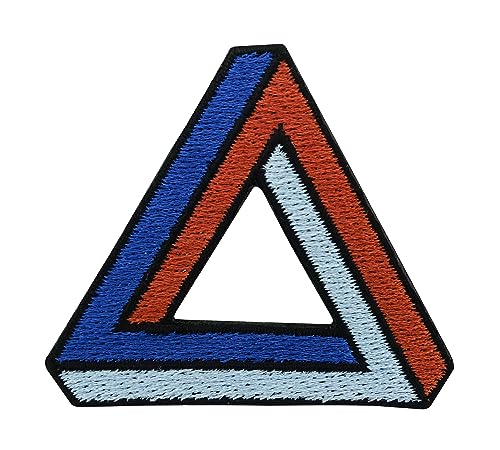 Finally Home Patch zum Aufbügeln - Kleines Penrose Dreieck | Abstrakte Kunst Patches, Blauer 3D Aufbügler, Retro Flicken, Mini Aufnäher Finally Home Patch zum Aufbügeln - Kleines Penrose Dreieck | Abstrakte Kunst Patches, Blauer 3D Aufbügler, Retro Flicken, Mini Aufnäher von Finally Home