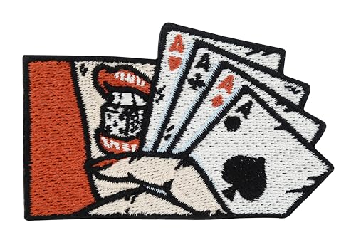 Patch zum Aufbügeln - Player Girl | Spielkarten Aufnäher Patch, Y2K Karten Patches zum Aufnähen, Würfel Bügel Patches, Pinup Girl Bügelbild, Pik Ass Card Flicken Finally Home von Finally Home