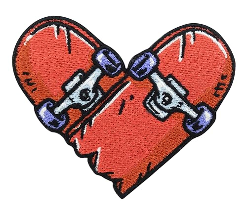 Patch zum Aufbügeln - Skateboard Herz | Skater Aufnäher Patch, Aufbügelbilder, Kleine Patches zum Aufnähen, Bügel Patches, Bügelflicken, Skate Flicken Finally Home von Finally Home