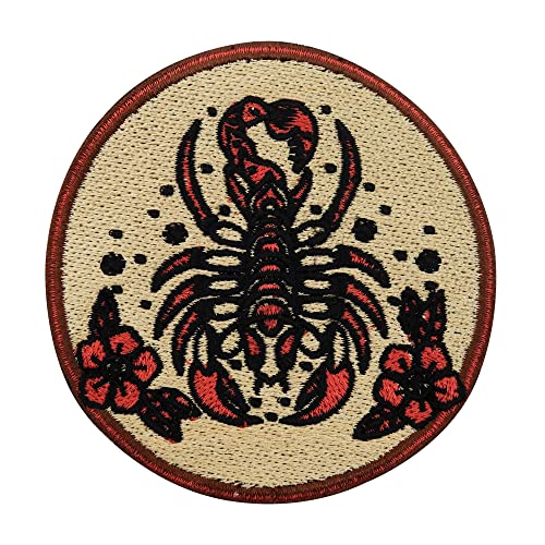 Patch zum Aufbügeln & Aufnähen Skorpion | Scorpion Patches Astrologie Aufbügler Sternzeichen Aufnäher Finally Home von Finally Home
