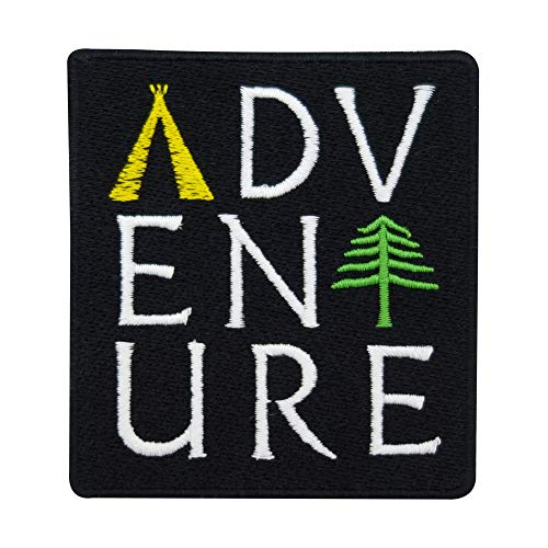Schwarzer Adventure Abenteuer Schriftzug Patch zum Aufbügeln | Baum, Zelt Patches, Bügelflicken, Flicken, Aufnäher Finally Home Schwarzer Adventure Abenteuer Schriftzug Patch zum Aufbügeln | Baum, Zelt Patches, Bügelflicken, Flicken, Aufnäher Finally Home von Finally Home