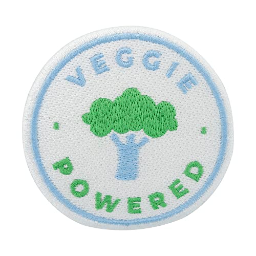 Veggie Powered Patch zum Aufbügeln | Vegetarisch Patches, Vegan Bügelbild, Vegetarier Flicken, Aufnäher Finally Home von Finally Home