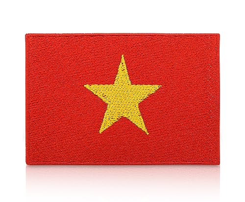 Finally Home Vietnam Flagge Patch zum Aufbügeln | 7,5 x 5 cm Vietnamesische Fahne Aufnäher, Backpacker Flag Patches, Bügelbild, Aufbügler Bügelpatches Finally Home Vietnam Flagge Patch zum Aufbügeln | 7,5 x 5 cm Vietnamesische Fahne Aufnäher, Backpacker Flag Patches, Bügelbild, Aufbügler Bügelpatches von Finally Home