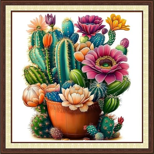 Findvoor Kreuzstich-Set für Erwachsene, vollständige Palette von Kreuzstich-Stickereien, unbedrucktes Muster für Anfänger, 11-fädiges Nadelspitzen-Set, Stickset, Sukkulenten, Blumen, 45,7 x 45,7 cm Findvoor Kreuzstich-Set für Erwachsene, vollständige Palette von Kreuzstich-Stickereien, unbedrucktes Muster für Anfänger, 11-fädiges Nadelspitzen-Set, Stickset, Sukkulenten, Blumen, 45,7 x 45,7 cm von Findvoor