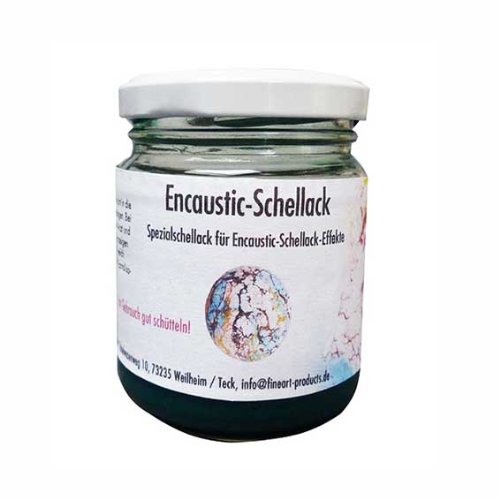 Encaustic-Schellack, 100 g im Gläschen, Grün von Meyco