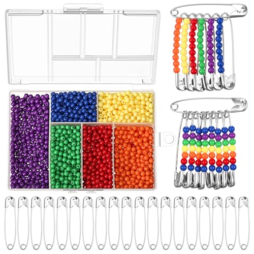 FineCheer 80 Sicherheitsnadeln, modische Großpackung mit Sicherheitsnadeln und kleinen Perlen, Flaggen-Perlen-Bastelset, patriotisches Handwerk, Freundschaftsperlen lustige und flippige Perlenbrosche FineCheer 80 Sicherheitsnadeln, modische Großpackung mit Sicherheitsnadeln und kleinen Perlen, Flaggen-Perlen-Bastelset, patriotisches Handwerk, Freundschaftsperlen lustige und flippige Perlenbrosche von FineCheer