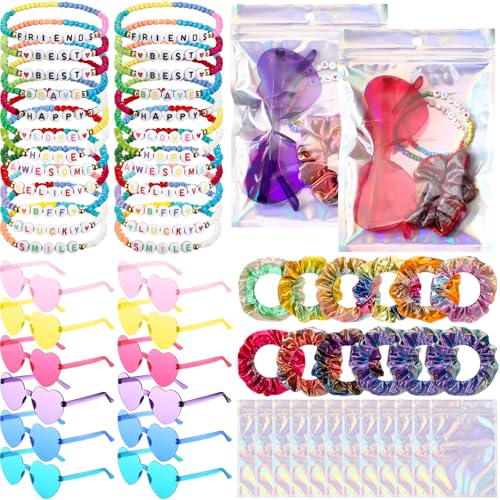 FineCheer Freundschaftsgeschenke, Disco-Partygeschenke, Perlen, Freundschaftsarmbänder, Herz-Sonnenbrille, holografisches Haargummi, 12 Sets, Sängerin, Geburtstagsparty, Gastgeschenke für 1989 Frauen FineCheer Freundschaftsgeschenke, Disco-Partygeschenke, Perlen, Freundschaftsarmbänder, Herz-Sonnenbrille, holografisches Haargummi, 12 Sets, Sängerin, Geburtstagsparty, Gastgeschenke für 1989 Frauen von FineCheer