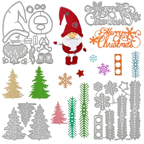 4 Stück Weihnachts-Stanzformen für Kartenherstellung, FineGood Merry Christmas Santa Stanzformen, DIY-Weihnachtsbaum, Metall-Stanzschablonen, Basteln für Album, Scrapbooking, Kartendekoration 4 Stück Weihnachts-Stanzformen für Kartenherstellung, FineGood Merry Christmas Santa Stanzformen, DIY-Weihnachtsbaum, Metall-Stanzschablonen, Basteln für Album, Scrapbooking, Kartendekoration von FineGood