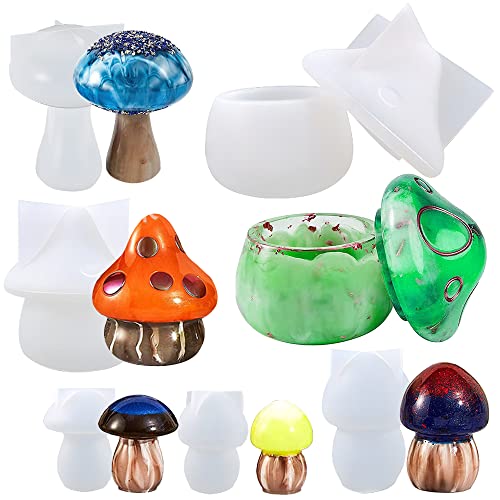 6 Stück Pilzharzformen, FineGood Silikonformen für Harz Pilzglas Harzformen Silikon Epoxidharz Form für Heimdekoration 6 Stück Pilzharzformen, FineGood Silikonformen für Harz Pilzglas Harzformen Silikon Epoxidharz Form für Heimdekoration von FineGood