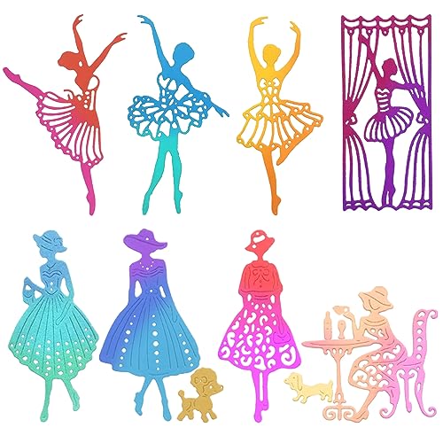 8 Stück Ballerina-Stanzformen für Kartenherstellung, FineGood elegante Dame, Metall-Stanzschablonen, Schablonen, Balletttänzerin, Stanzformen für DIY, Geburtstag, Hochzeit, Kartenherstellung, Album, 8 Stück Ballerina-Stanzformen für Kartenherstellung, FineGood elegante Dame, Metall-Stanzschablonen, Schablonen, Balletttänzerin, Stanzformen für DIY, Geburtstag, Hochzeit, Kartenherstellung, Album, von FineGood