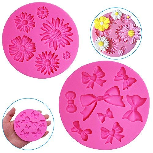 FineGood 2 Stück dekorative Silikonformen, Chrysanthemen-Blumen- und Fliegenform, Schokolade, Fondant, Ton, Zucker, Basteln, Seife, Dekoration, Formen zum Selbermachen, Kuchenwerkzeug – Rosa FineGood 2 Stück dekorative Silikonformen, Chrysanthemen-Blumen- und Fliegenform, Schokolade, Fondant, Ton, Zucker, Basteln, Seife, Dekoration, Formen zum Selbermachen, Kuchenwerkzeug – Rosa von FineGood